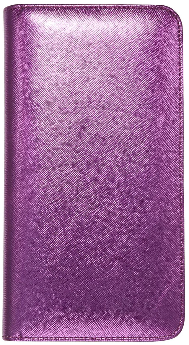 Alt view image 5 of 7 - 4.7 X 9 Metallic Purple Server Book with Zipper Pocket Bling Waitress Book with Money Pocket and Magnetic Closure, Restaurant Waitstaff Organizer Fit Server Apron with High Volume Pocket