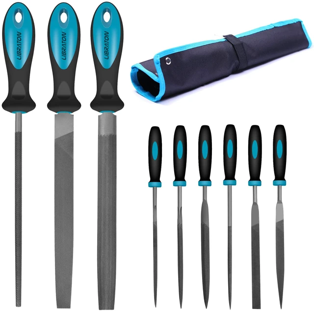 Main image of Metal Files 9PCs, File Set for Metal, Needle Files, Files Rasps Flat, Round, Half-Round Files for Metalworking, Metal, Woodworking, Wood, Carpentry