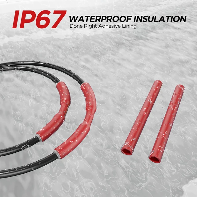 Alt view image 5 of 7 - 7-Size Heat Shrink Tubing Roll Kit: 4:1 Adhesive Lined, 54 Ft Marine Grade Waterproof, Insulated Sealed, Oil-Proof & Wear-Resistant, for Home Use & Industrial Applications (Red)