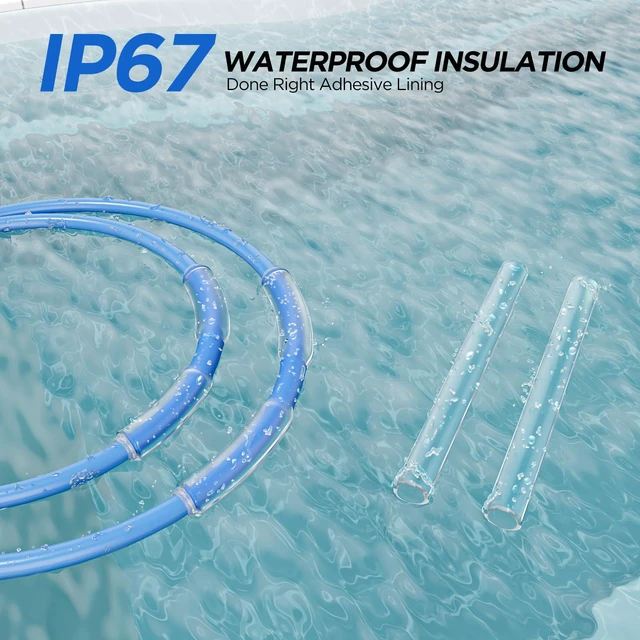 Alt view image 6 of 7 - 5:1 Heat Shrink Tubing Kit, Industry-Leading 5:1 Ratio Shrink Wrap Tubing Adhesive Lined, Heat Shrink Wire Connectors, Marine Grade Dual Wall, Waterproof Electrical Wire Tube Connectors