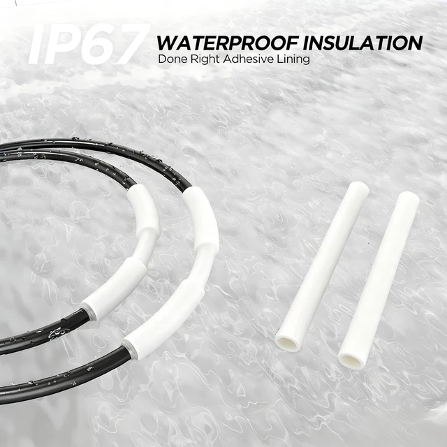 Alt view image 5 of 6 - 5:1 Heat Shrink Tubing Kit 500 PCS, Industry-Leading 5:1 Ratio Shrink Wrap Tubing Adhesive Lined, Heat Shrink Wire Connectors, Marine Grade Dual Wall, Waterproof Electrical Wire Tube Connectors(White)