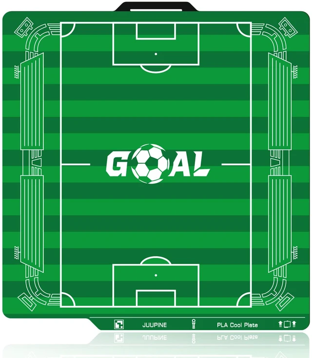 Main image of JUUPINE Goal Build Plate for Bambu Lab P2S/X2D/X1/X1C/A1/P1P/P1S PLA Cool Plate 256x256mm,Room Temp Printing Save time&Energy for Bambu Lab Build Plate with QR Code Scratch-Resistant Easy to Maintain