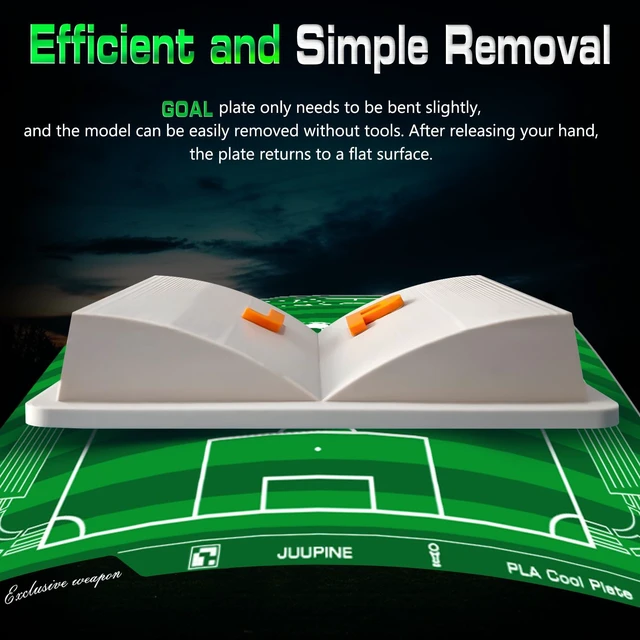 Alt view image 5 of 7 - JUUPINE Goal Build Plate for Bambu Lab P2S/X2D/X1/X1C/A1/P1P/P1S PLA Cool Plate 256x256mm,Room Temp Printing Save time&Energy for Bambu Lab Build Plate with QR Code Scratch-Resistant Easy to Maintain