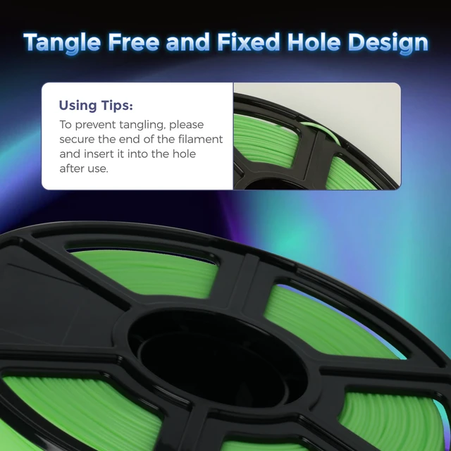 Alt view image 5 of 7 - Rapid PLA Filament 1.75mm Luminous Green, 500mm/s High Speed Printing, Glow in the Dark 3D Printer Filament 1kg Spool, Dimensional Accuracy +/- 0.02mm, Brilliant, Long-Lasting Glow