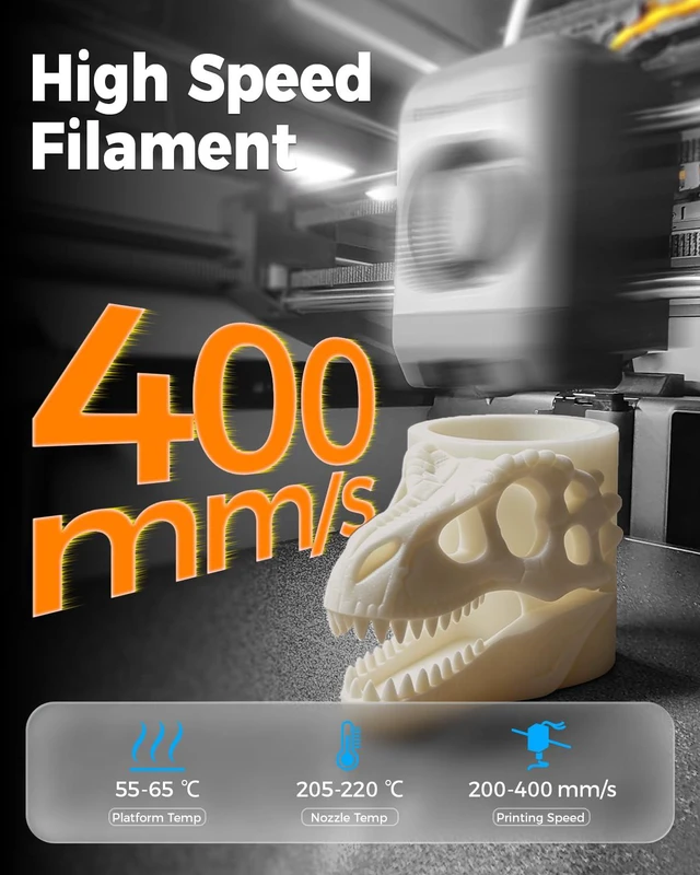 Alt view image 5 of 7 - 4kg Elite PLA+ Filament Bundle, High Speed PLA Plus 3D Printer Filament 1.75mm, Neatly Wound 3D Printing Filament, Individually Vacuum Packed, 1kg / Spool, Pack of 4, Black+Jade White+Red+Green