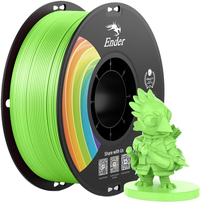 Main image of 3D Printer Filament Apple Green 1KG PLA+ Filament 1.75mm, PLA Plus Strong Toughness Dimensional Accuracy +/- 0.03mm, PLA Pro for Most 3D Printer