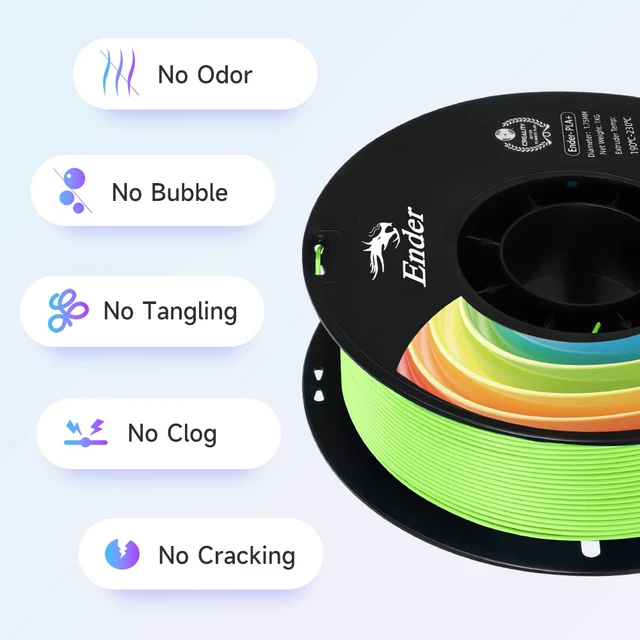 Alt view image 3 of 7 - 3D Printer Filament Apple Green 1KG PLA+ Filament 1.75mm, PLA Plus Strong Toughness Dimensional Accuracy +/- 0.03mm, PLA Pro for Most 3D Printer