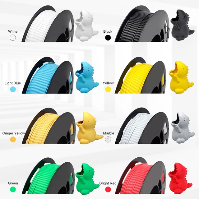 Alt view image 2 of 7 - 1.75mm PLA Filament Matte 250g*8 Spool Low Warping Smooth Print 3D Printer Filament for Most FDM Printers