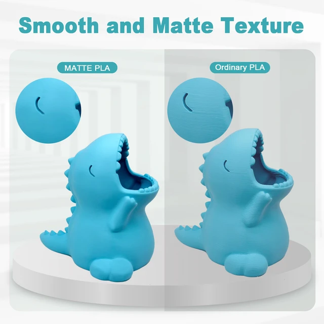Alt view image 5 of 7 - 1.75mm PLA Filament Matte 250g*8 Spool Low Warping Smooth Print 3D Printer Filament for Most FDM Printers