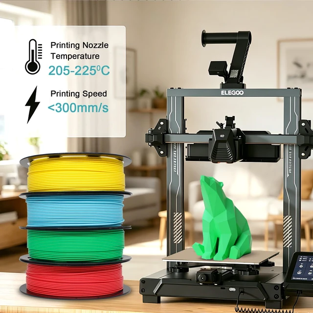 Alt view image 6 of 7 - 1.75mm PLA Filament Matte 250g*8 Spool Low Warping Smooth Print 3D Printer Filament for Most FDM Printers