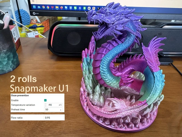 Alt view image 2 of 7 - PLA Silk Rainbow Fireworks 3D Printer Filament 1.75mm, Pink Purple Blue Yellow Green Multicolor PLA Filament, Shiny Silk Rainbow PLA for 3D Printing, Smooth Printing, 1kg Spool