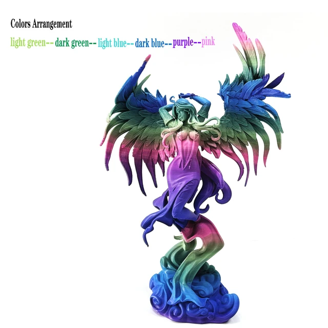Alt view image 3 of 7 - PLA 3D Printer Filament 1.75mm, Rainbow,Green Blue Purple,Pink,Multi Color,Net Weight 1kg(2.2lbs)