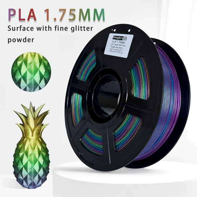 Alt view image 4 of 7 - PLA 3D Printer Filament, Multi Color, Chameleon Galaxy, Rainbow PLA 1.75mm, Net Weight 1kg (2.2lbs), Accuracy +/-0.05mm for Ender3 Cr10