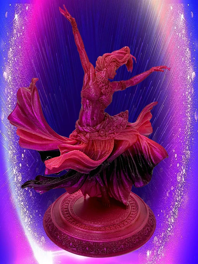 Alt view image 3 of 7 - PLA Filament 1.75mm, Midnight Shimmer Rose Pink,Black Purple Chameleon Glitter 3D Printer Filament, Color Shift Sparkling Shiny PLA Filament for FDM 3D Printing, Fantasy Models