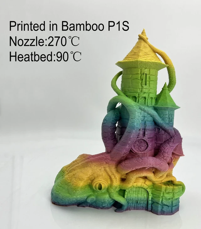 Alt view image 3 of 7 - ABS Rainbow 3D Printer Filament 1.75mm, Multicolor ABS Filament, Rainbow Filament, Strong & Heat Resistant 3D Printing Filament for Creative Models, Functional Parts, 1kg Spool