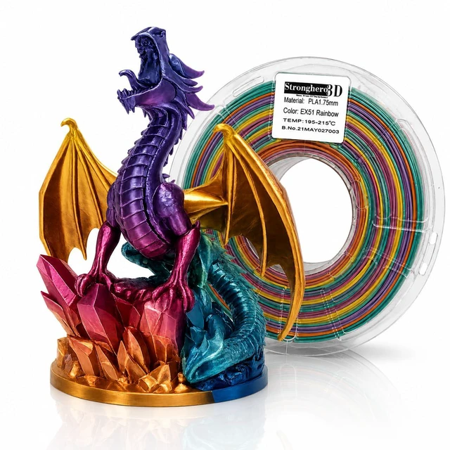 Main image of PLA Rainbow Silk Filament,Multi Color,Net Weight 1kg(2.2lbs) Accuracy +/-0.05mm