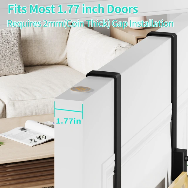 Alt view image 5 of 7 - Over The Door Hanger with Coat Hooks and 3 Baskets, Rustproof Over The Door Hooks, Storage Organizer for Hats, Towels - Black