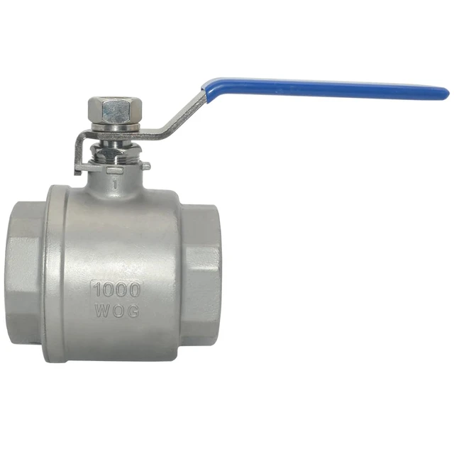 Alt view image 3 of 6 - 2-1/2" NPT Female 316 Stainless Steel Full Port Ball Valve Vinyl Handle WOG1000 (2-1/2 inch)