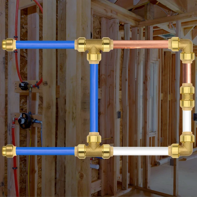 Alt view image 5 of 7 - 12 Pack 1/2" Pushfit End Cap Fittings with Disconnect Clip for Copper, PEX, CPVC Pipe