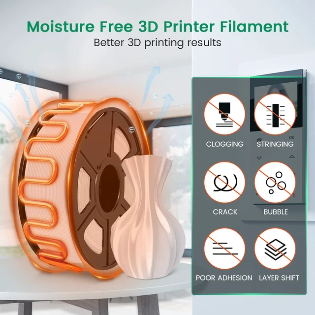 Alt view image 3 of 7 - Official Filament Dryer S2 Plus, 70 Max Temperature, Built-in Circulation Fan, 3D Printer Filament Storage Box Filament Dehydrator, Nylon TPU PLA PETG ABS 3D Printer Filament Dryer Box, White