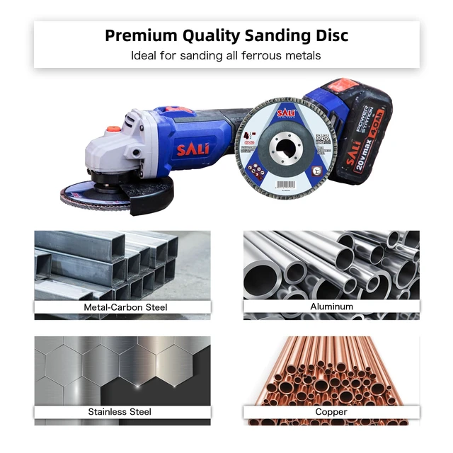 Alt view image 5 of 7 - 48 Pack Flap Disc 40 Grit 4.5" x 7/8-Inch Sanding Disc Bevel Type #29 Premium and Industrial Grade Angle Grinder Grinding Wheel High Performance Edge Grinding
