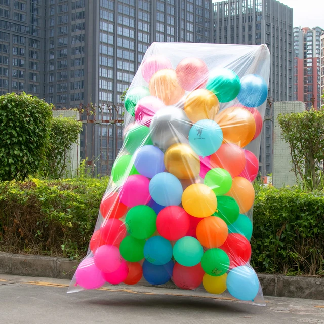 Alt view image 3 of 7 - 10 Pcs 98.4 x 59 Inches Clear Large Balloon Bags for Transport Christmas Tree Disposal and Storage Bag, Balloon Drop Bag, Giant Carrying Storage Bags for Wedding Birthday Party Supplies