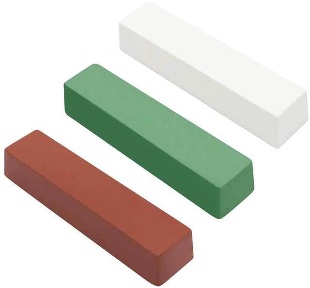 Main image of Buffing Polishing Cutting Compounds 12 Oz. Kit - Green Fine/White Medium/Red Coarse - 3 Pack