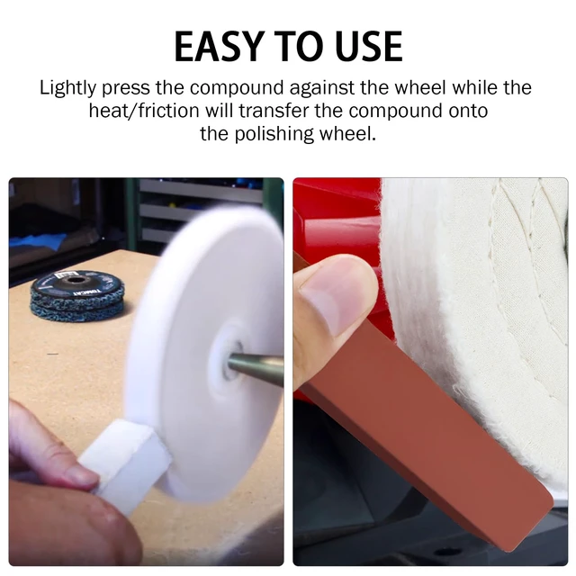 Alt view image 5 of 7 - Buffing Polishing Cutting Compounds 12 Oz. Kit - Green Fine/White Medium/Red Coarse - 3 Pack