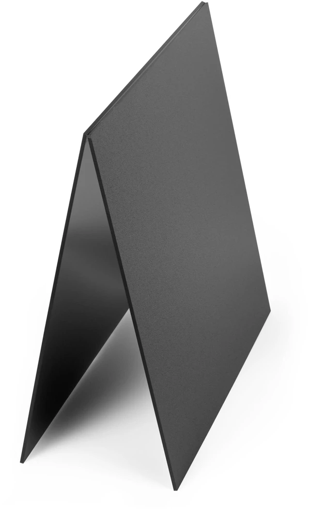 Alt view image 5 of 7 - Black ABS Plastic Sheet 18" x 24" x 1/8" Thick (3mm), Pack of 2 Thermoplastic; Moldable; Rigid; Textured & Smooth Finish; for Crafts, DIY Projects, Robotics Competition