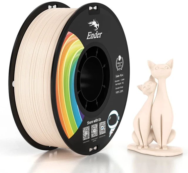 Main image of 3D Printer Filament Beige 1KG PLA+ Filament 1.75mm, PLA Plus Strong Toughness Dimensional Accuracy +/- 0.03mm, PLA Pro for Most 3D Printer