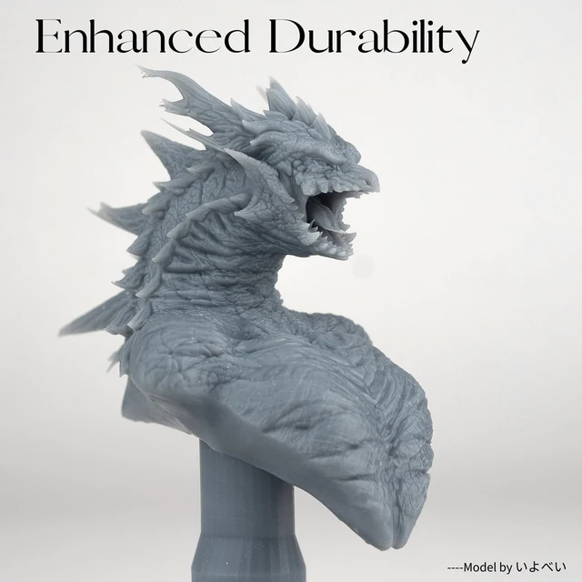 Alt view image 2 of 7 - Fast ABS-Like Tough 3D Printer Resin, Durable, Tough Grey, 1kg High Impact Resistance, Enhanced Durability for 3D Printing, Tough, Smooth Finish, Ideal for LCD DLP SLA 3D Printer