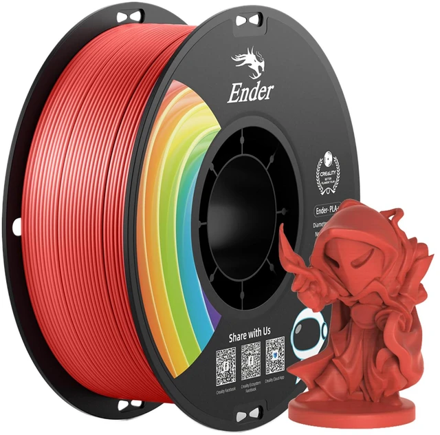 Main image of 3D Printer Filament Deep Red 1KG PLA+ Filament 1.75mm, PLA Plus Strong Toughness Dimensional Accuracy +/- 0.03mm, PLA Pro for Most 3D Printer