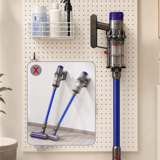 Alt view image 7 of 7 - 4 Pack Ring Style Pegboard Weed Eater Hanger for 1/4 Inch Boards Tool Hooks with 66 lb Capacity for String Trimmers, Leaf Blowers, Vacuums, Hoses and Garden Tools