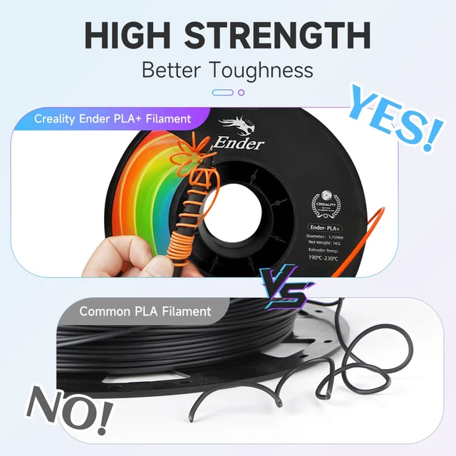 Alt view image 4 of 7 - 3D Printer Filament Beige 1KG PLA+ Filament 1.75mm, PLA Plus Strong Toughness Dimensional Accuracy +/- 0.03mm, PLA Pro for Most 3D Printer