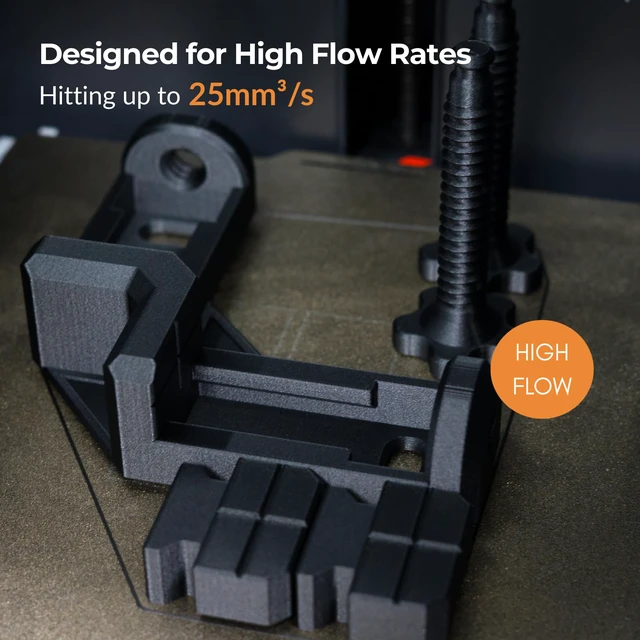 Alt view image 4 of 6 - PETG-CF Pro HF 3D Printer Filament, Matte Black, 1kg Industrial High-Speed Carbon Fiber PETG, Exceptional Impact & Heat Resistance, Minimal Warping, High Flow for Rapid Printing