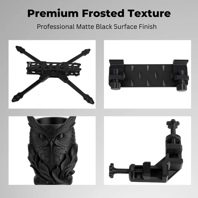 Alt view image 5 of 6 - PETG-CF Pro HF 3D Printer Filament, Matte Black, 1kg Industrial High-Speed Carbon Fiber PETG, Exceptional Impact & Heat Resistance, Minimal Warping, High Flow for Rapid Printing