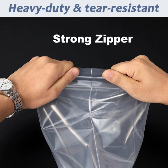 Alt view image 6 of 7 - 20PCS 14"x 18"Thick 5 Mil Reclosable Large Clear Zip Poly Lock Plastic Bags Heavy Duty Large Seal Resealable Poly Zipper lock Bags for Clothing T-Shirt Toys Snacks Moving Travel Product Storage