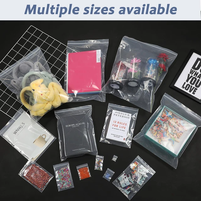 Alt view image 7 of 7 - 20PCS 14"x 18"Thick 5 Mil Reclosable Large Clear Zip Poly Lock Plastic Bags Heavy Duty Large Seal Resealable Poly Zipper lock Bags for Clothing T-Shirt Toys Snacks Moving Travel Product Storage