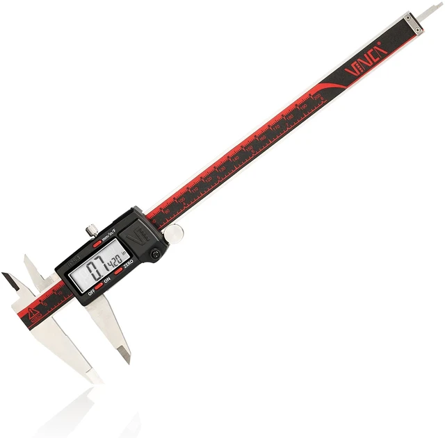 Main image of IP54 Grade Digital Caliper, DCLA-0805 8 Inch/200mm, Inch/Millimeter/Fractions Conversion, Stainless Steel, Large LCD Screen