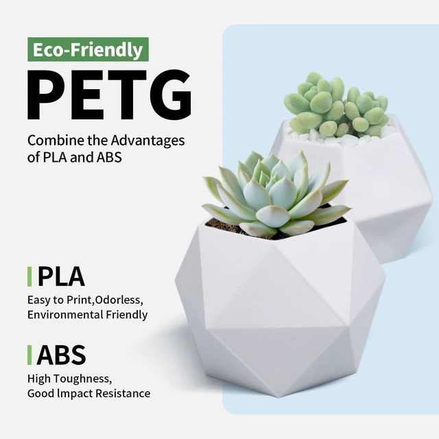 Alt view image 2 of 7 - PETG Filament 1.75mm White 1kg for 3D Printing Tough flexible PETG, low warp, strong layer adhesion. 2.2lbs vacuum-sealed spool for FDM functional parts