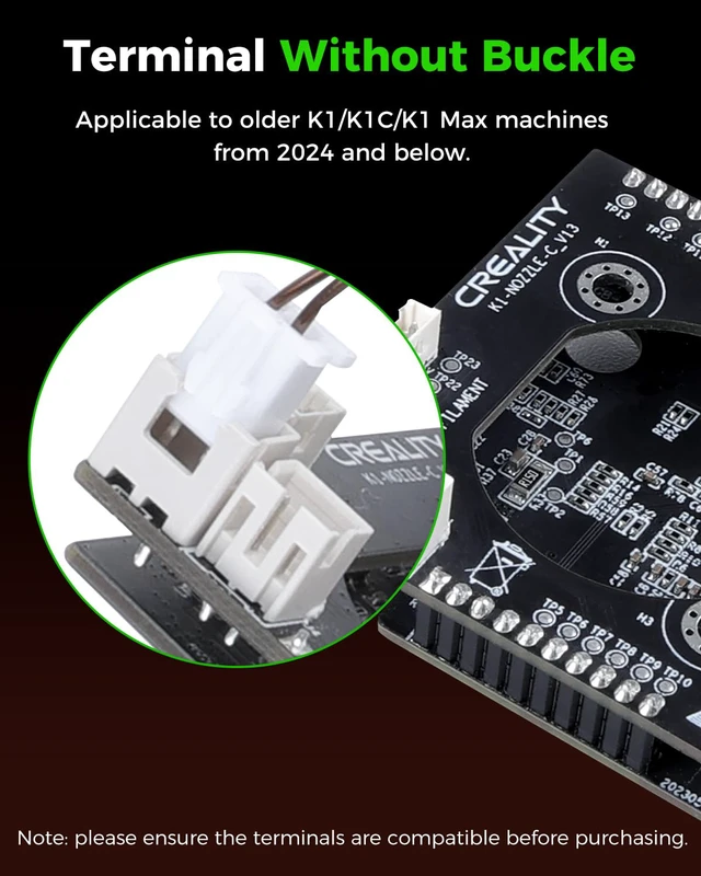Alt view image 3 of 7 - Official K1 Max/K1C/K1 SE/K1 Ceramic Heating Block Kit, Unicorn Quick-swap Nozzle Kit, K1 Max High-Speed Printing Hotend Kit, Supports 300°C High Temperature (Old Terminal Without Buckle)