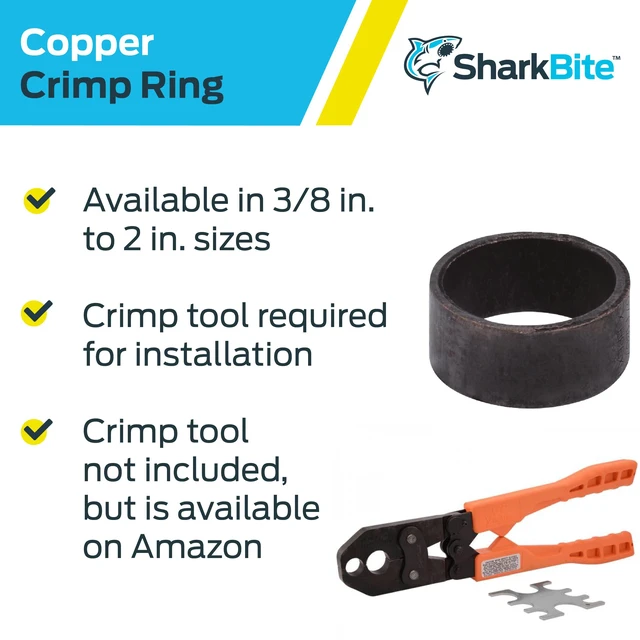 Alt view image 4 of 6 - 1/2 Inch Copper Crimp Rings, Pack of 100, PEX Pipe, PE-RT, 23102CP100