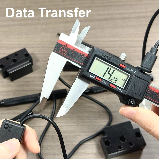 Alt view image 7 of 7 - IP54 Grade Digital Caliper, DCLA-0805 8 Inch/200mm, Inch/Millimeter/Fractions Conversion, Stainless Steel, Large LCD Screen