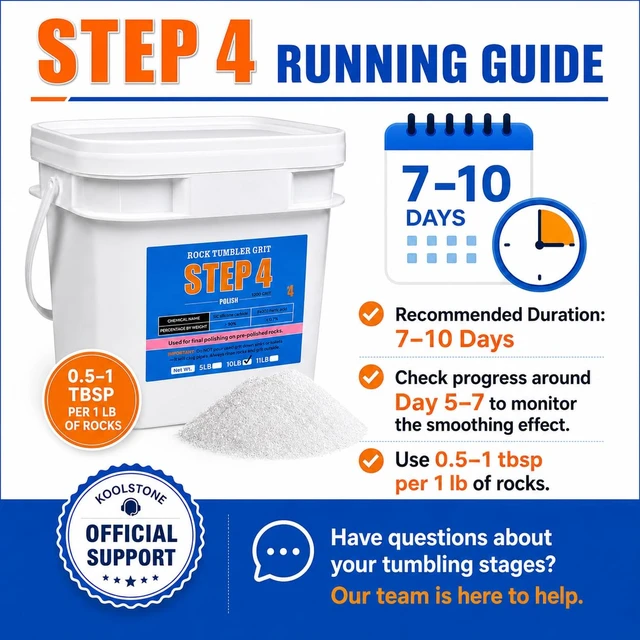 Alt view image 6 of 7 - 10 lbs Rock Tumbler Grit Fine 1200-Grit Aluminum Oxide, Step 4 Final Polish for Tumbling Stones, Works with Any Rock Tumbler or Stone Polisher, Polish Up to 60 LBS of Rocks