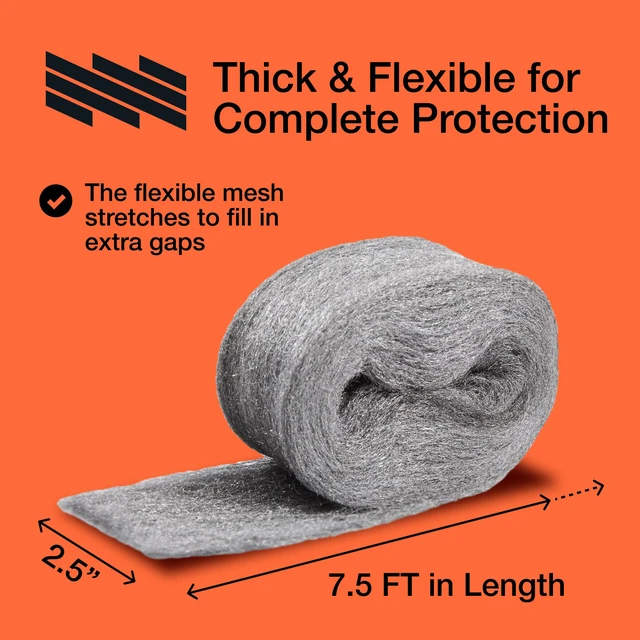 Alt view image 6 of 7 - Steel Wool Mice Control 3-pc, Mouse Hole Filler, Scissors & Gloves