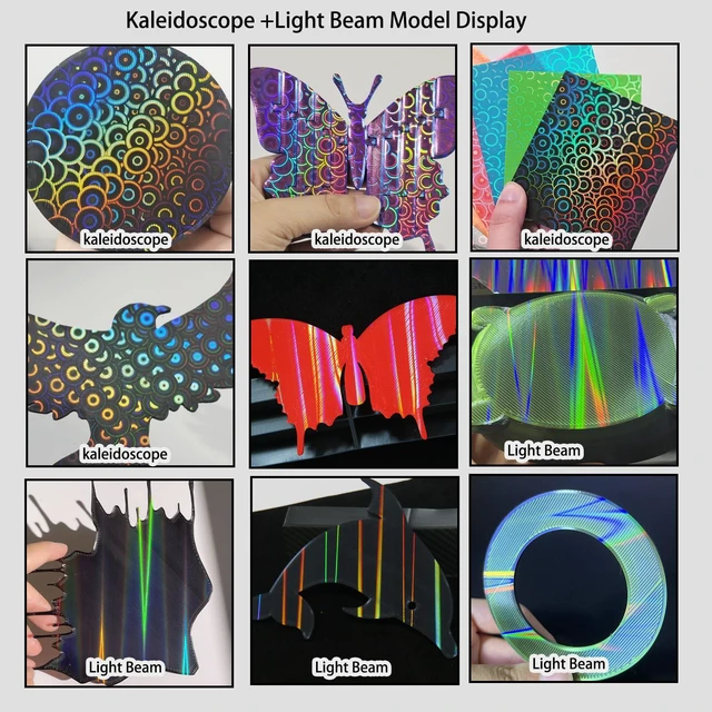 Alt view image 2 of 7 - JUUPINE 257x257mm Bambu Lab Build Plate for Bambu Lab X2D/A1/P1P/P1S /P2S/X1/X1C/X1E/3D Printer, 3D Printer Flexible Spring Steel Sheet Removable Platform (Smooth Kaleidoscope+Smooth Light Beam)