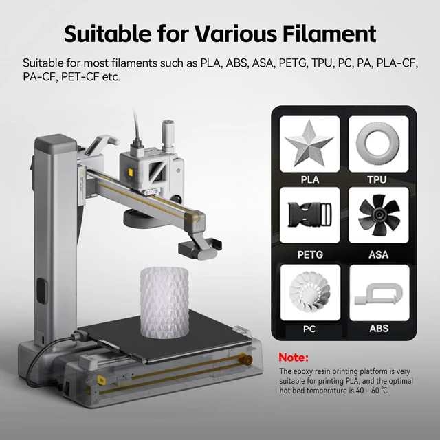 Alt view image 7 of 7 - 3D Printer Build Plate for Bambu Lab A1 Mini,Epoxy Resin Coated Double Sided Textured Magnetic Flexible Spring Steel Sheet 184x184mm Removable Platform