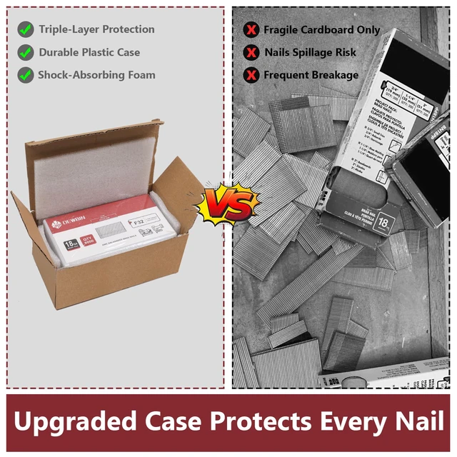 Alt view image 4 of 6 - 18 Gauge Brad Nails, 6000 Counts 1-1/4-inch 18 GA Brad Nails, Galvanized Nails for Nail Gun, Finishing Nail Gun Nails for Pneumatic, Electric Brad Nailer Gun