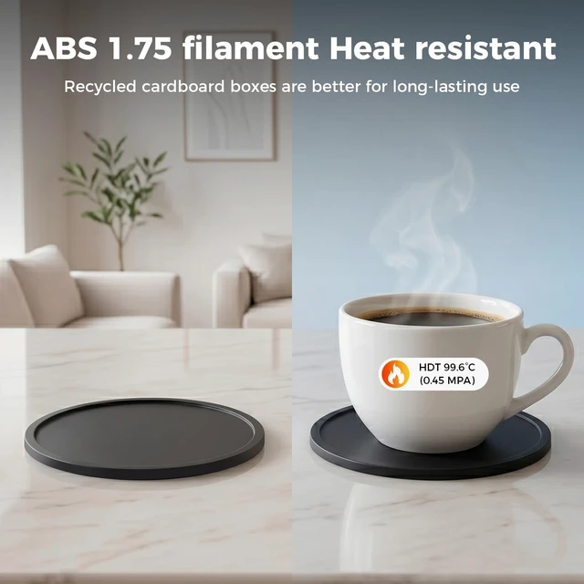 Alt view image 3 of 7 - ABS Filament 1.75mm Black 1KG, 3D Printer Filament, Excellent Resistance, Odorless Non-Toxic, Stability, Tough, 1kg(2.2lbs) Printing Filament for 3D Printer