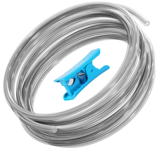 Main image of Ultra-Smooth PTFE Tube for 1.75mm filament with Cutter for Extruder,2.5mm IDx4mm OD Length 5M Bowden Tube Compatible with Bambu Lab A1/A1 mini/P1P/P1S/X1C and K1/K1 Max/Ender 3 V3 (Transparent Grey)